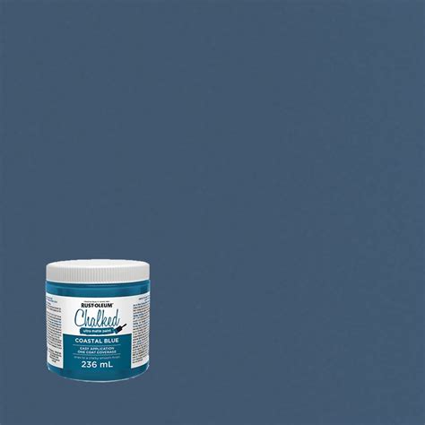 Rust Oleum Chalked Ultra Matte Paint In Coastal Blue 236 Ml The Home