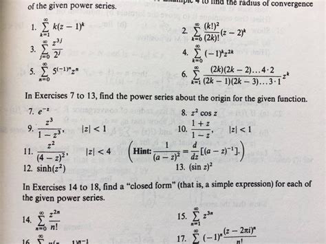 Solved 1 Sigma Infinity K 1 K Z 1 K 2 Sigma