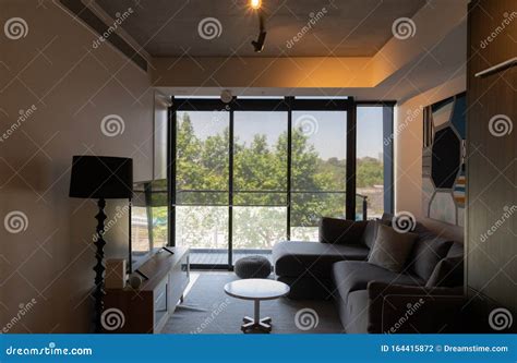 Generic Living Room Apartment Stock Photo Image Of Relaxation Bright