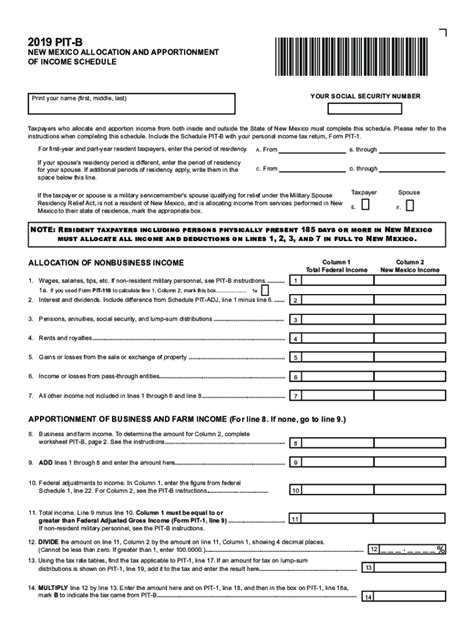 Nm Pit B 2019 2022 Fill Out Tax Template Online Us Legal Forms