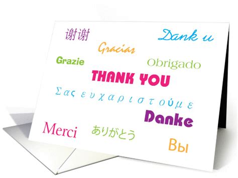 Thank You In Many Languages Card 878003