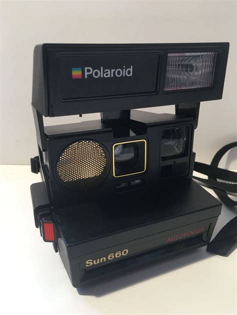 Working Vintage Polaroid Sun 660 Auto Focus Camera Black With Etsy