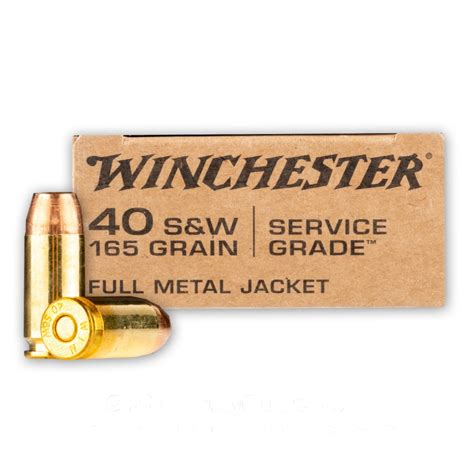 40 Sandw 165 Grain Fmj Winchester Service Grade 50 Rounds Ammo