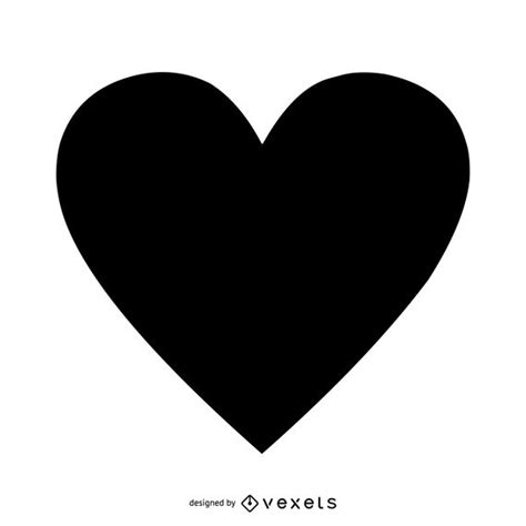 Herz silhouette, herz, schwarz, schwarz und weiß png. Schwarzes isoliertes Herz - Vektor download