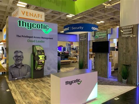 Very Fun And Bright Custom X Booth Created For Thycotic Features