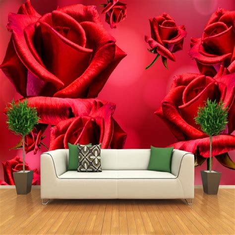 Fantasy Red Roses Large Living Room Bedroom Wall Painting Mural 3d