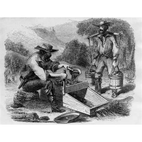 The California Gold Rush Cradle Rocking 1849 American History Poster