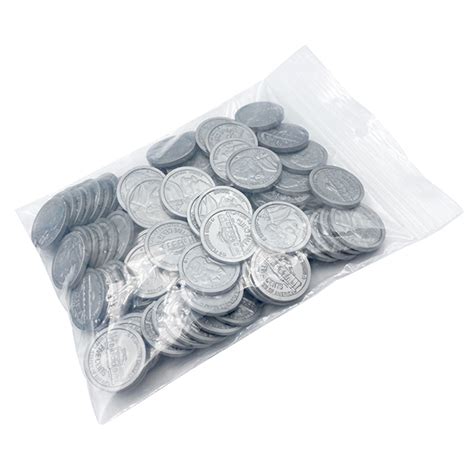 100pcs Usd 5 Cents Play Money Coins Ploma