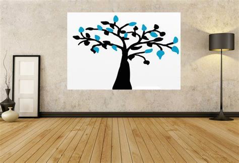 Abstract Painting Canvas Blue Tree Large Paintings 30 To 80 Modern