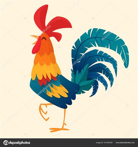 Cartoon Rooster Vector Isolated Stock Vector Image By © 161444706