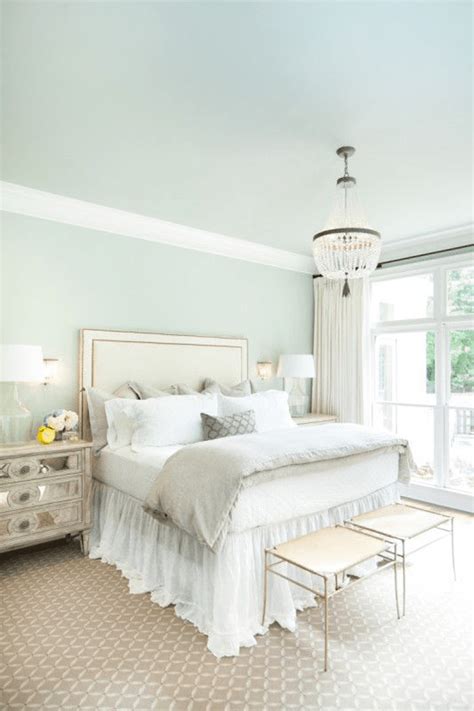 Seafoam Green Bedroom Mint Green Ivory Accents White Trim Tan