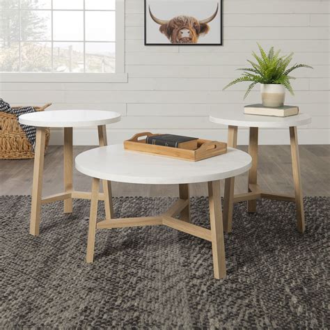 Get the best deal for oak white coffee table tables from the largest online selection at ebay.com. Manor Park Mid-Century Modern Round Coffee Table, White ...
