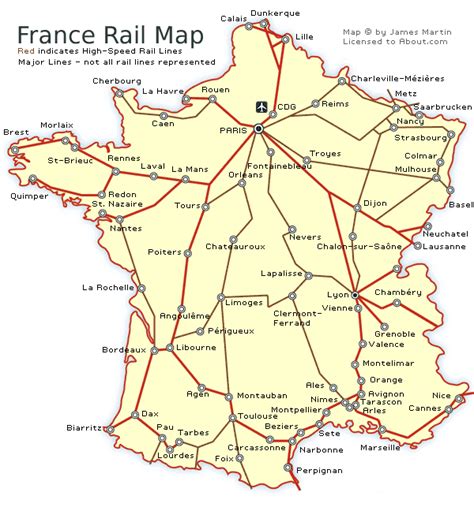 France Railways Map And French Train Travel Information