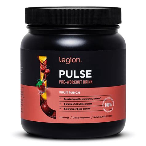 Natural Pre Workout Powder 20 Natural Flavors Legion Pulse