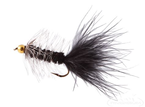 Wooly Bugger Bead Head Black Grizzly Trout Fly Pattern