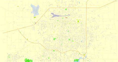 Springfield Printable Map Missouri Us Exact Vector Street G View