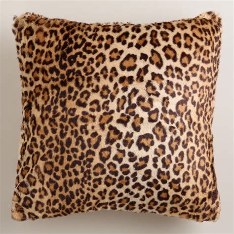 Leopard Faux Fur Throw Pillow Leopard Print Pillows Leopard Pillows