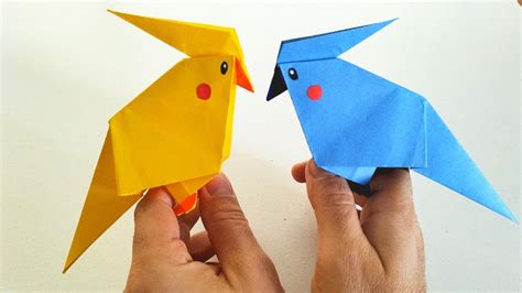 Kağıttan papağan yapımı Kağıttan neler yapılır Origami papağan YouTube