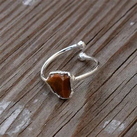 925 Sterling Silver Tiger Eye Adjustable Ring At Rs 1500piece 925