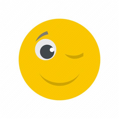 Cartoon Emoticon Face Happy Smile Smiley Winks Icon Download On
