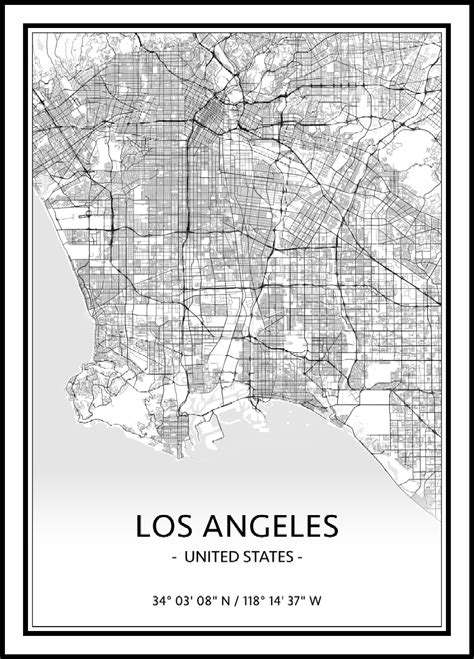 Kaart Los Angeles Address Vogels