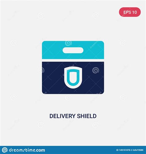 Two Color Delivery Shield Vector Icon From Delivery And Logistics