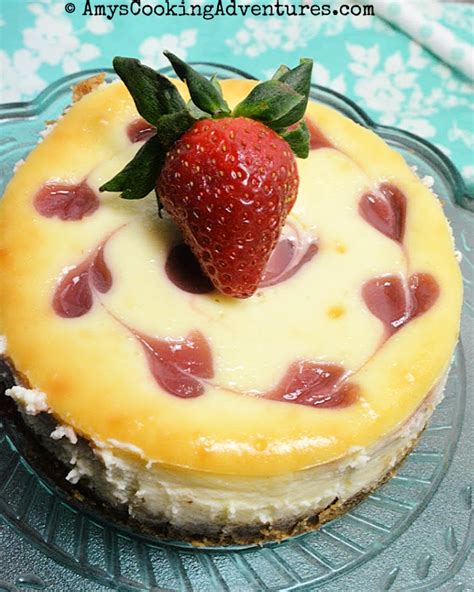 strawberry swirl cheesecake