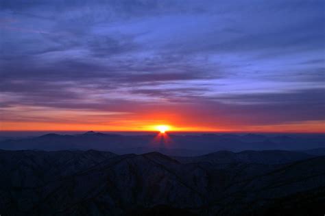 Wallpaper Mountains Sunrise Horizon Dawn Sky Hd Widescreen High