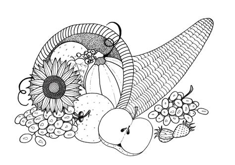 You can print or color them online at getdrawings.com for absolutely free. Plentiful Cornucopia Coloring Page | FaveCrafts.com