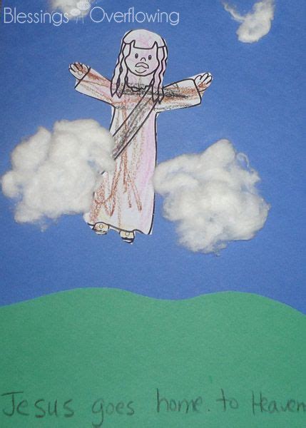 Sunday School Crafts Jesus Ascension Blessings Overflowing