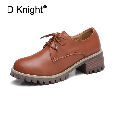 New Genuine Leather Round Toe Lace Up Women Casual Oxford Shoes Vintege