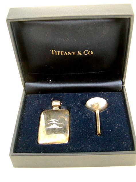 Tiffany Sterling Silver Perfume Bottle And Funnel In Box