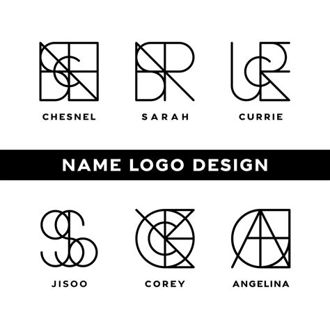 Custom Name Logo Design Tattoo Design Monogram Minimalist Etsy