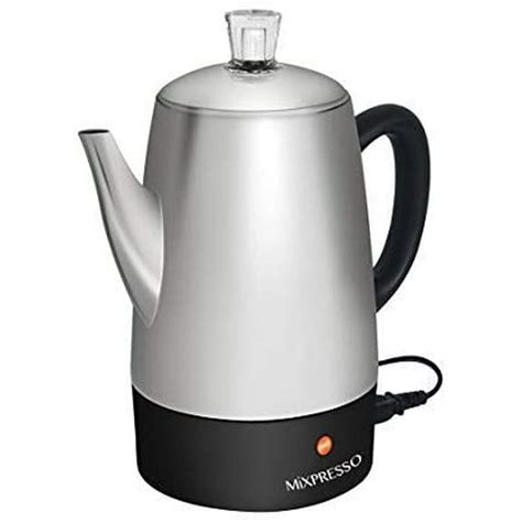 Mixpresso Electric Coffee Percolator Stainless Steel Coffee Maker Percolator Electric Pot