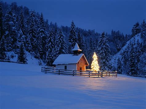 Chapel In Bavaria Germany Christmas Tree Images Noel Christmas