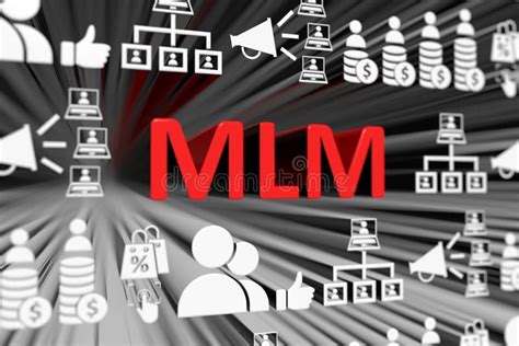 Mlm Concept Blurred Background Stock Illustration Illustration Of