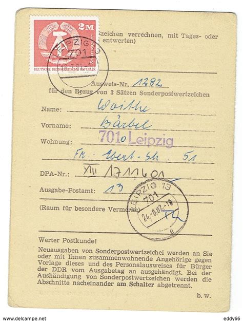 Verliehene ddr waffenschein der deutschen demokratischen republik blanko ausweis. Briefe u. Dokumente - DDR Ausweis zum Bezug von Sonderpostwertzeichen aus dem Jahr 1981 ...