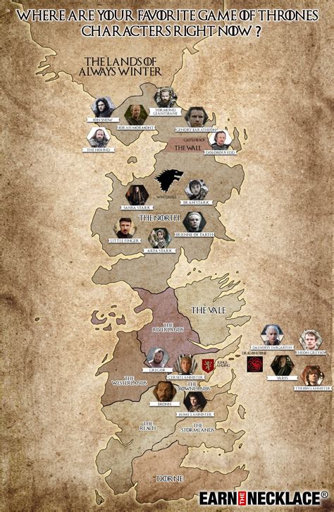 “game Of Thrones” Character Map Part 1 Where Are Your Favorite Got