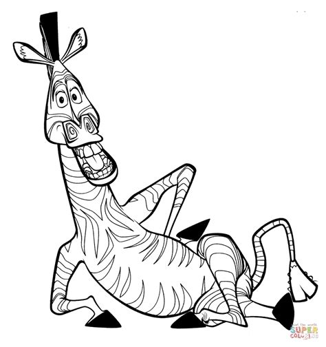 Zebra coloring pages are a good way for kids to develop their habit of coloring and painting, introduce them new colors, improve the creativity and we have a collection of top 20 free printable zebra coloring sheet at onlinecoloringpages for children to download, print and color at their pastime. Melman Coloring Page - Coloring Home