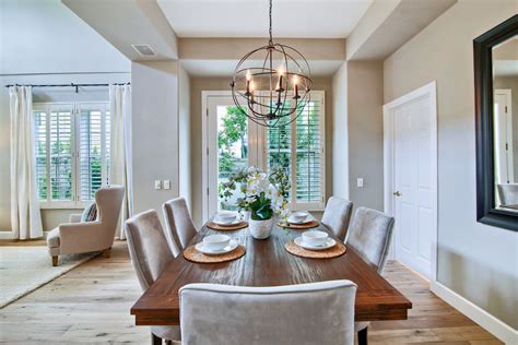 O regardless of table size, we typically use just four dining room chairs. Casual Contemporary Style - Home Staging Design by White ...