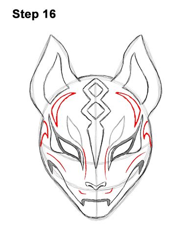 How To Draw Drift Mask Fortnite With Step By Step Pictures