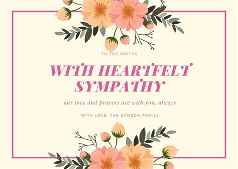 Free And Printable Custom Sympathy Card Templates Can