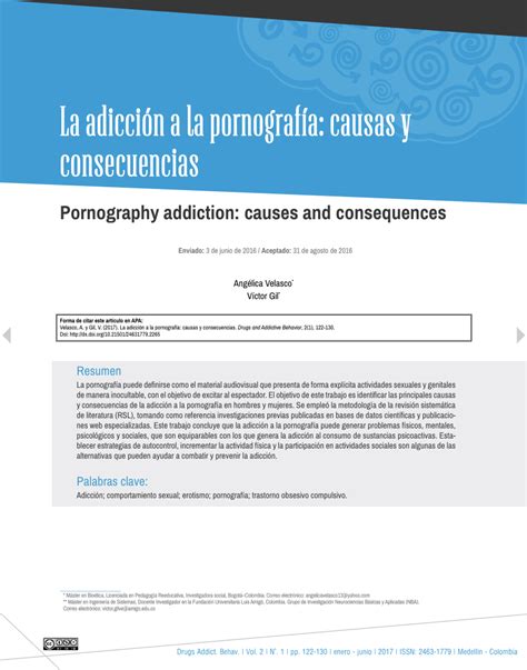 PDF La adicción a la pornografía causas y consecuencias