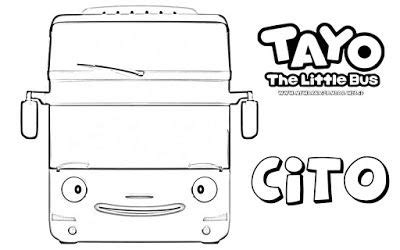 Gani coloring pages of tayo the little bus series. mewarnai gambar karakter cito tayo the little bus ...