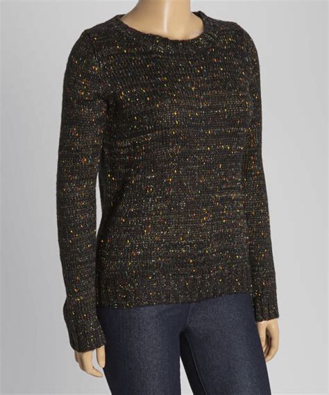 Loving This Black Confetti Scoop Neck Sweater Plus On Zulily