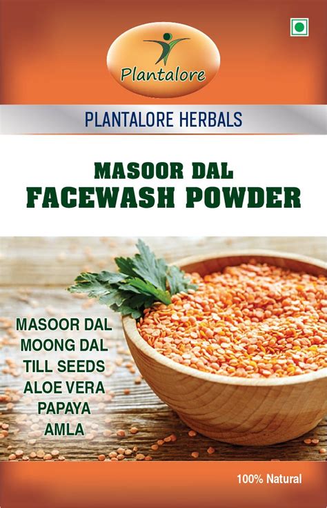 Natural Facewash Powder Masoor Dal By Plantalore Herbals Wholesomestore