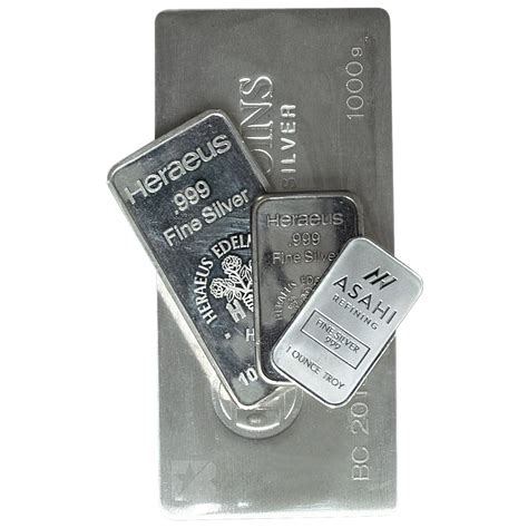 Buy 1 Kilogram Silver Bullion Bar Various Lbma Brands