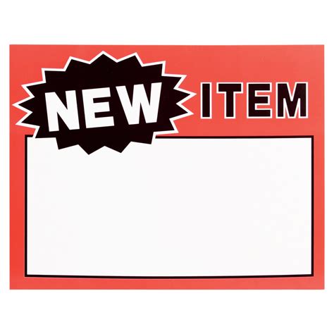 Large Paper New Item Store Message Signs 50pcspack 7w X 5 12l