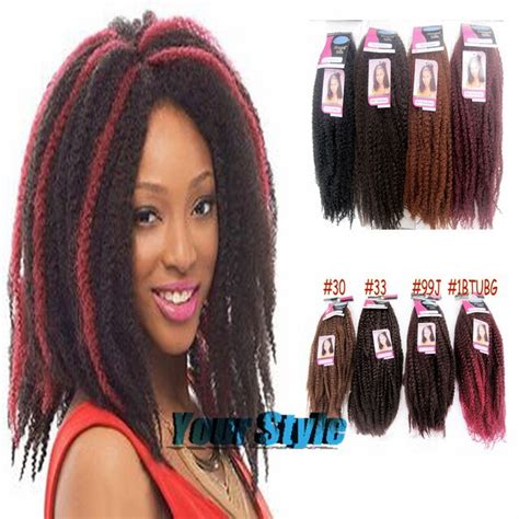 Afro Kinky Marley Braiding Hair 18 Senegalese Twist Curly Crochet Synthetic Braids Hair