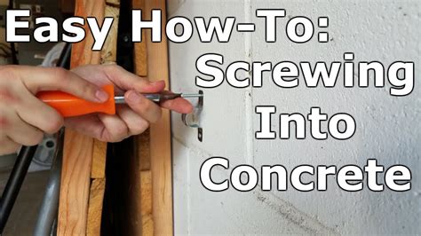 How To Screw Into Concrete Youtube